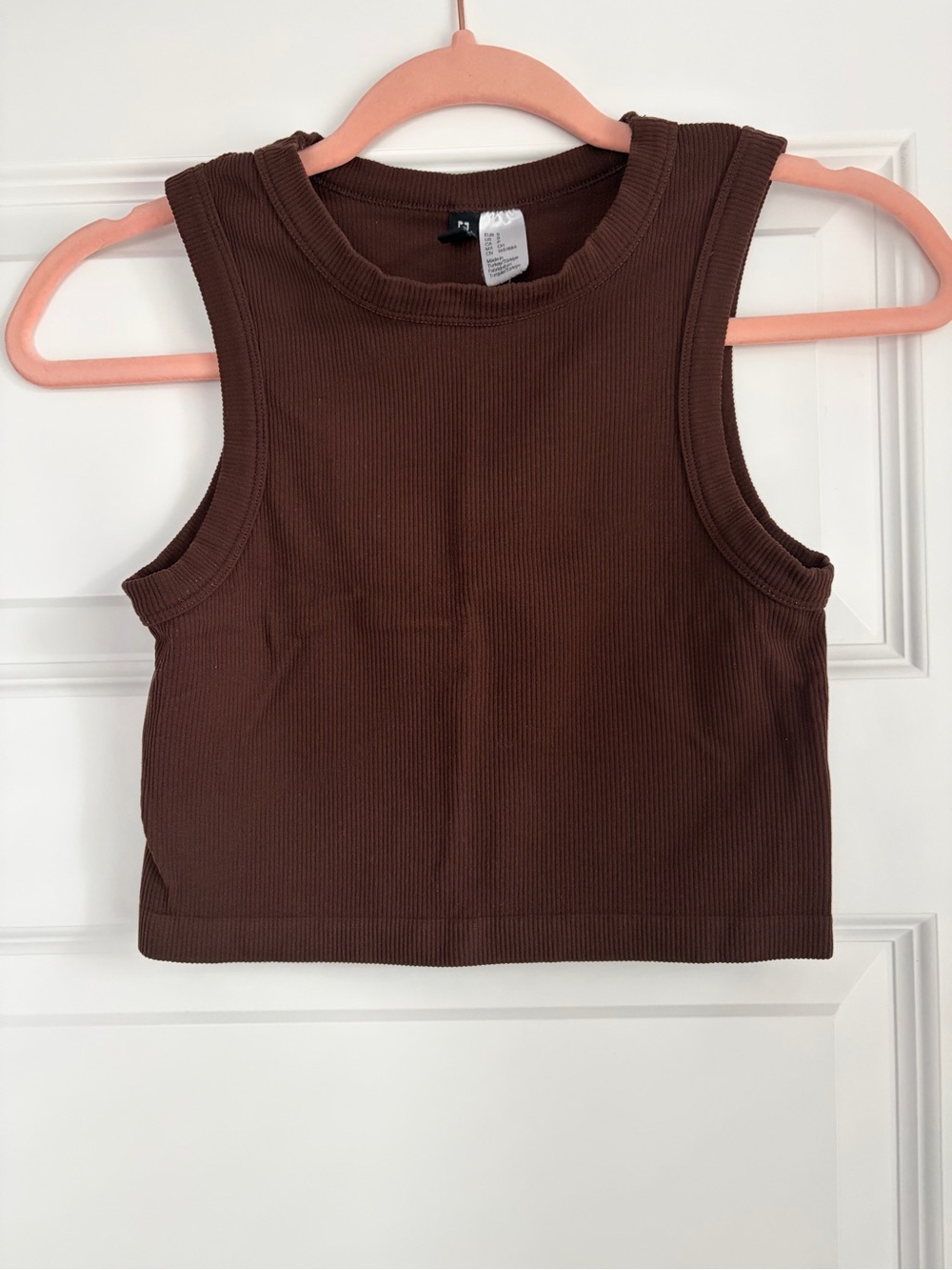 H&M Ribbed Chocolate Brown Tank Top